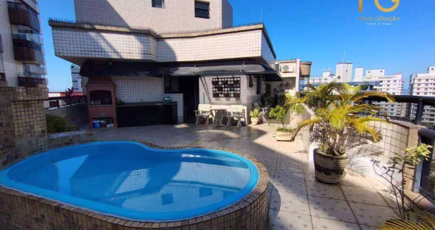 Cobertura com 2 dormitórios à venda, 145 m² por r$ 800.000,00 - tupi - praia grande/sp