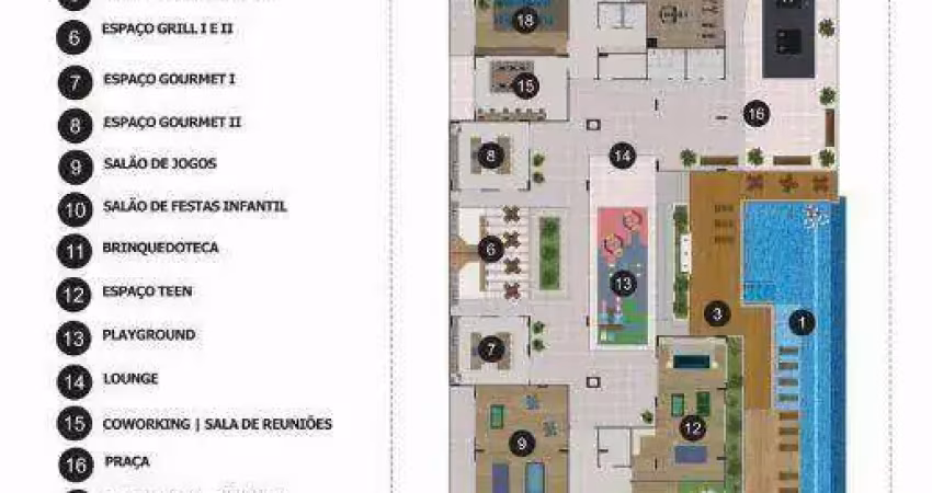 Apartamento Alto Padrão - 02 dormitorios 01 suite - Lazer completo - Bairro Ocian/Praia Grande-SP