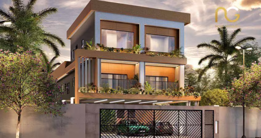 Casa com 3 dormitórios à venda, 71 m² por r$ 480.000,00 - vila guilhermina - praia grande/sp