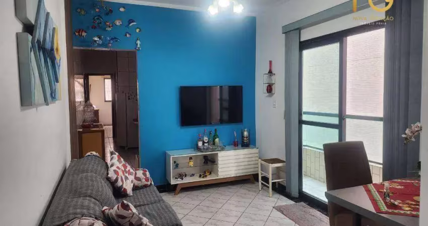 Apartamento com 1 dormitório à venda, 58 m² por r$ 280.000,00 - vila guilhermina - praia grande/sp