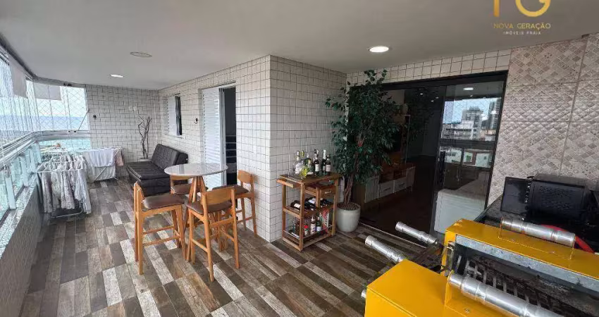Apartamento com 4 dormitórios à venda, 165 m² por r$ 1.800.000,00 - vila guilhermina - praia grande/sp