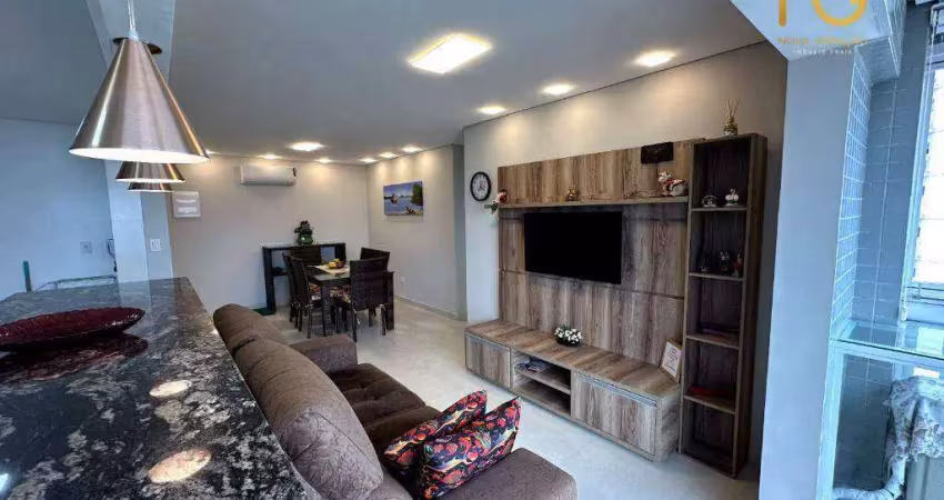 Apartamento com 2 dormitórios à venda, 77 m² por r$ 890.000,00 - boqueirão - praia grande/sp
