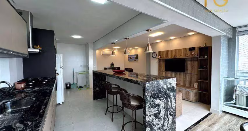 Apartamento com 2 dormitórios à venda, 77 m² por r$ 890.000,00 - boqueirão - praia grande/sp