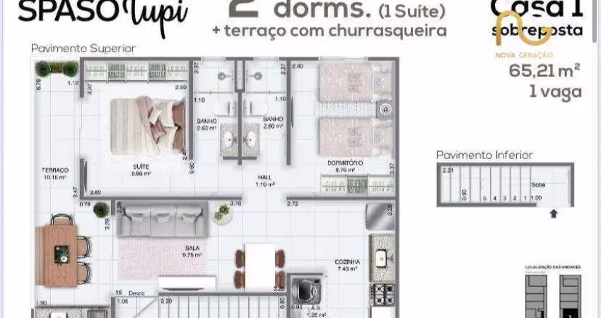 Casa com 2 dormitórios à venda, 62 m² por r$ 405.000,00 - tupi - praia grande/sp