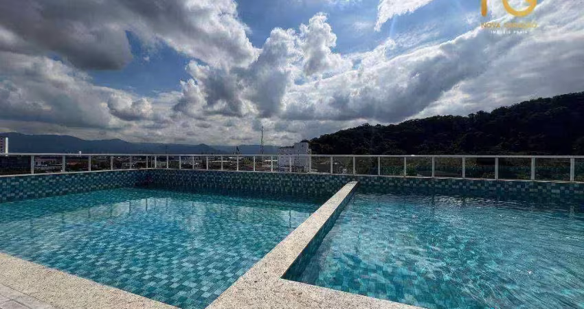 Apartamento com 2 dormitórios à venda, 60 m² por r$ 395.000 - boqueirão - praia grande/sp