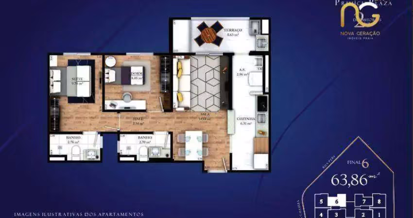 Apartamento com 2 quartos à venda na Rua Botafogo, 217, Guilhermina, Praia Grande