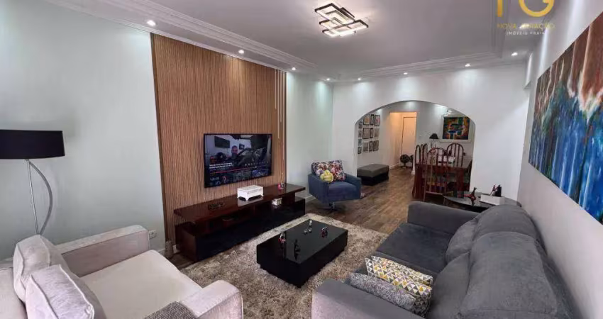 Apartamento de 3 dormitórios com 2 vagas demarcadas à venda na ocian - praia grande