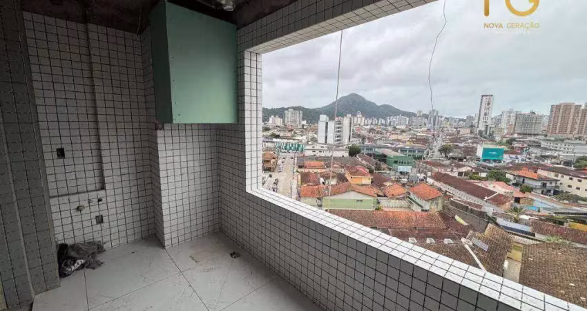Apartamento ainda em obras à venda na  guilhermina - praia grande