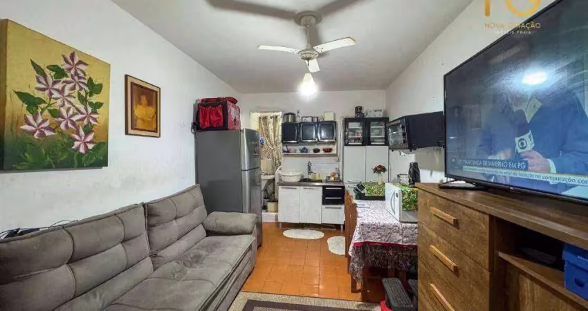 Kitnet com 1 dormitório à venda, 37 m² por r$ 225.000,00 - boqueirão - praia grande/sp