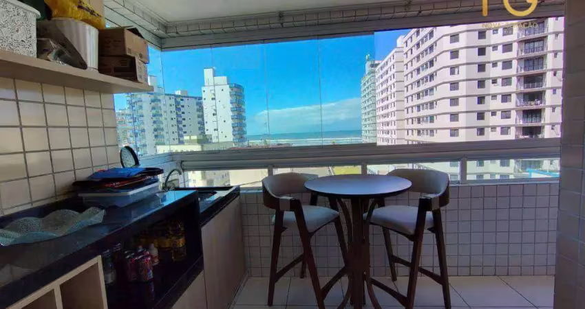 Apartamento 2 dormitórios, com sacada e  vista mar ! r$ 440.000,00 à vista .