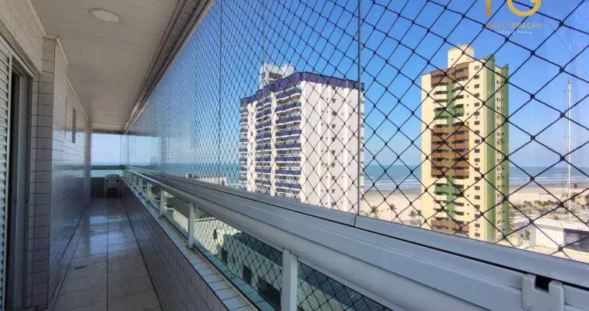 Apartamento com vista mar à  80 m da praia , guilhermina r$ 540.000,00