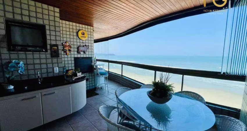 Apartamento beira mar e vista mar com 122 m2 - 2 dormitorios - r$ 950 mil