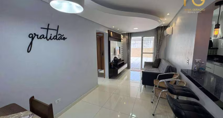 Apartamento garden com 2 dormitórios à venda, 77 m² por r$ 610.000,00 - vila assunção - praia grande/sp