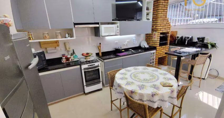Sobrado com 3 dormitórios à venda, 131 m² por r$ 895.000,00 - caiçara - praia grande/sp