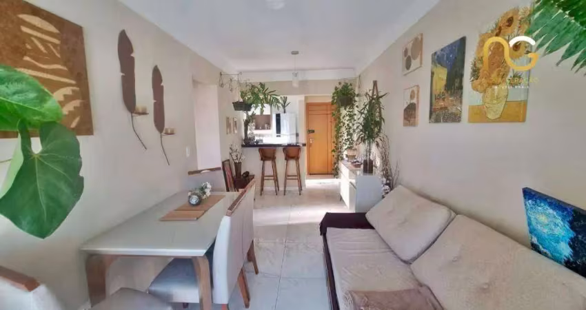 Apartamento com 1 dormitório à venda, 57 m² por r$ 395.000 - caiçara - praia grande/sp