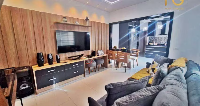 Casa com 2 dormitórios à venda, 97 m² por r$ 700.000 - caiçara - praia grande/sp
