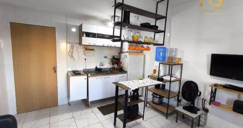 Kitnet com 1 dormitório à venda, 30 m² por r$ 158.000,00 - balneário flórida - praia grande/sp