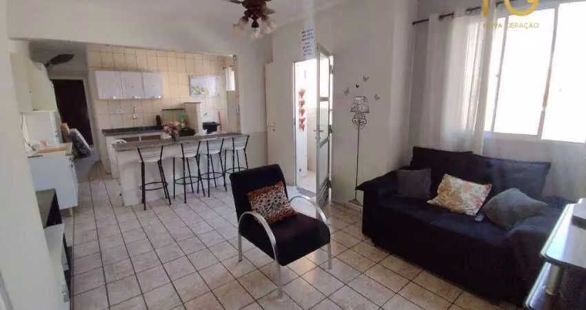 Apartamento com 1 dormitório à venda, 50 m² por r$ 240.000,00 - vila guilhermina - praia grande/sp