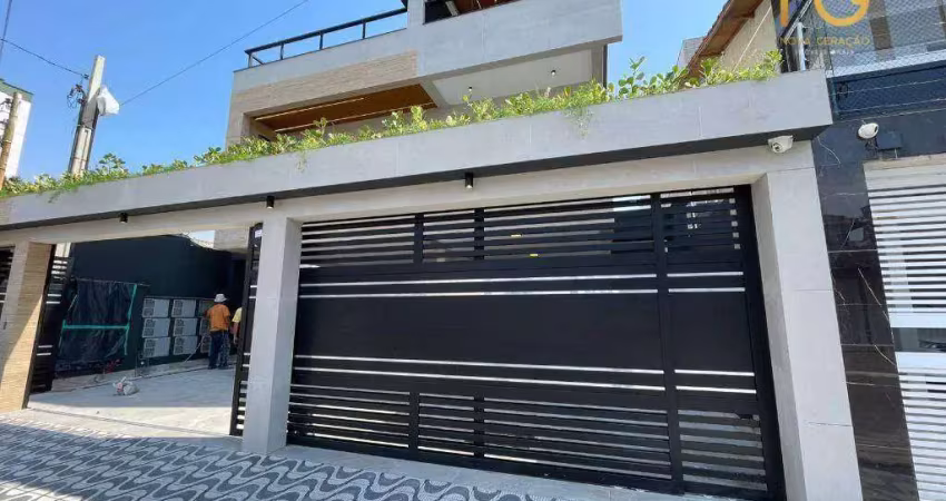 Casa com 2 dormitórios à venda, 43 m² por r$ 350.000,00 - vila guilhermina - praia grande/sp
