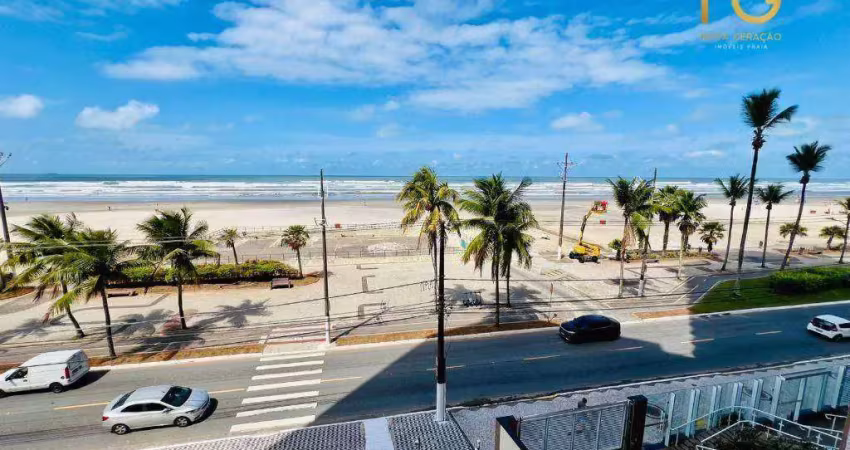 Apartamento beira mar com 3 dormitórios à venda, 82 m² por r$ 460.000 - aviação - praia grande/sp