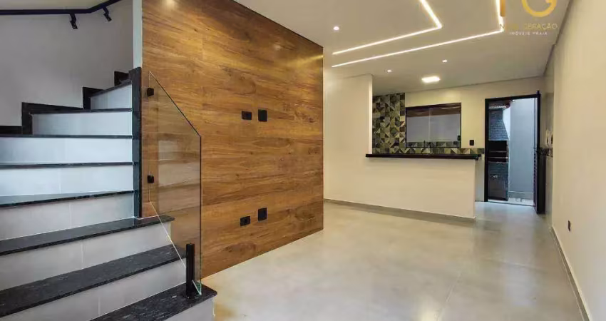 Sobrado com 2 dormitórios à venda, 58 m² por r$ 385.000,00 - ocian - praia grande/sp