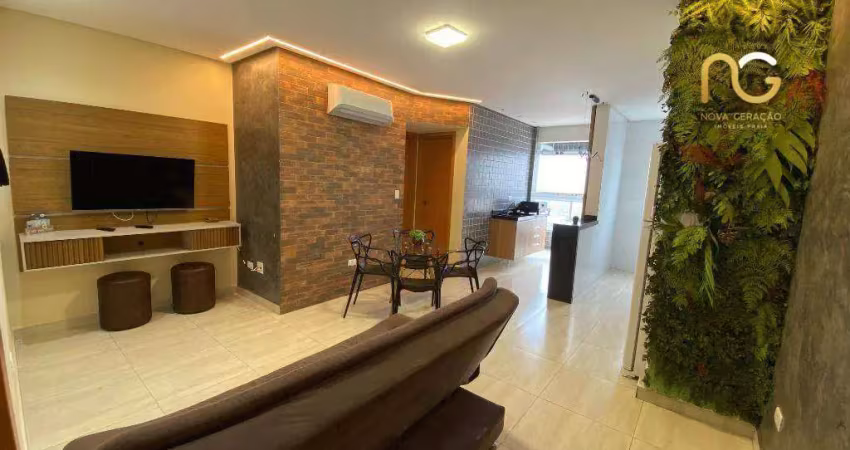 Apartamento com 1 dormitório à venda, 46 m² por r$ 390.000,00 - vilamar - praia grande/sp
