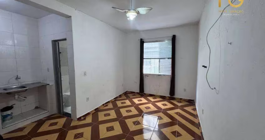 Kitnet com 1 dormitório à venda, 23 m² por r$ 180.000,00 - mirim - praia grande/sp