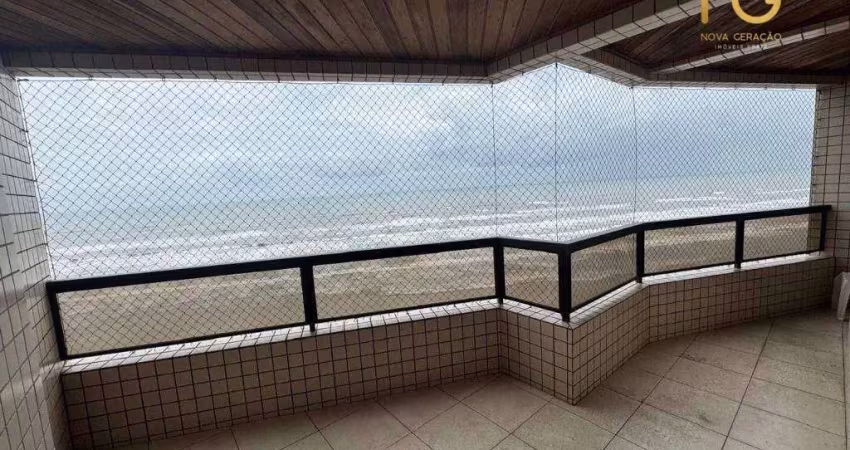 Apartamento com 1 dormitório à venda frente mar, 71 m² por r$ 395.000 - caiçara - praia grande/sp