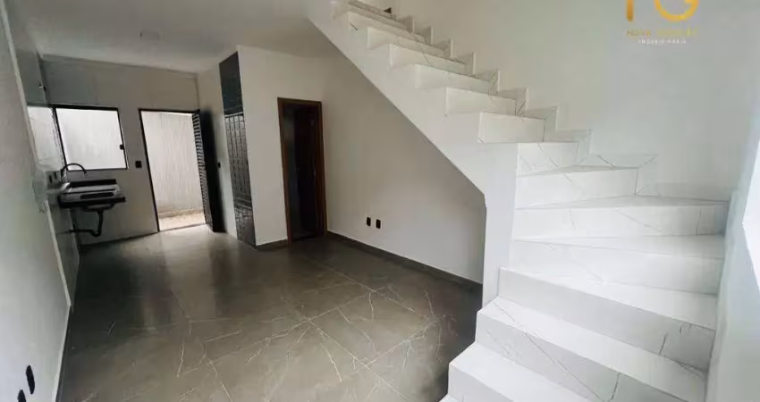 Casa sobrado do condoominio com 2 dormitórios à venda, 58 m² por r$ 340.000 - mirim - praia grande/sp
