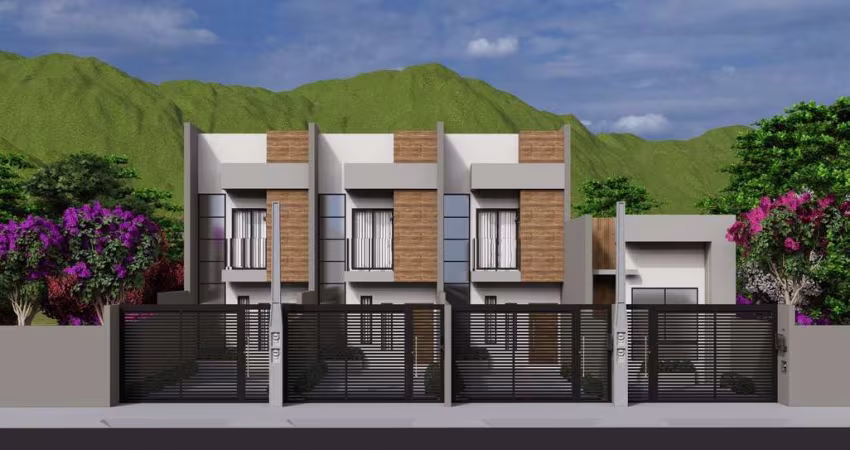 Sobrado Geminado com 84m² e  2 vagas de caragem.