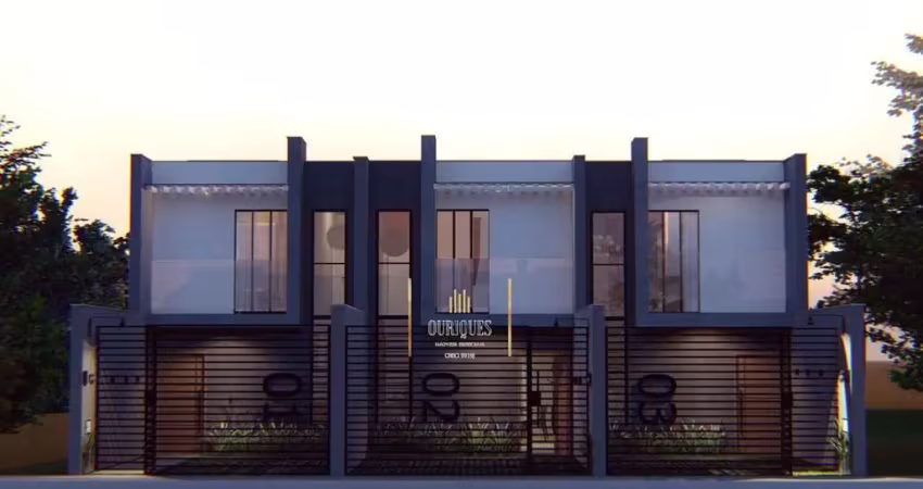 Sobrado geminado no santo antônio  com 88m² possui 2 suítes e 1 vagas.