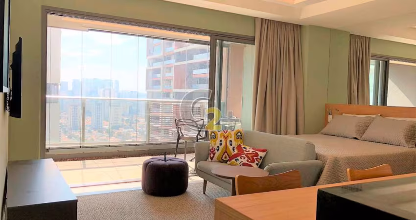 Studio a venda no Brooklin, mobiliado ,  1 quarto 1  vaga