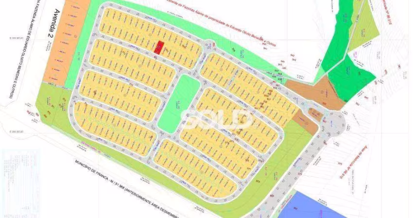 Terreno à venda, 401 m² por R$ 450.000 - Núcleo Agrícola Alpha - Franca/SP
