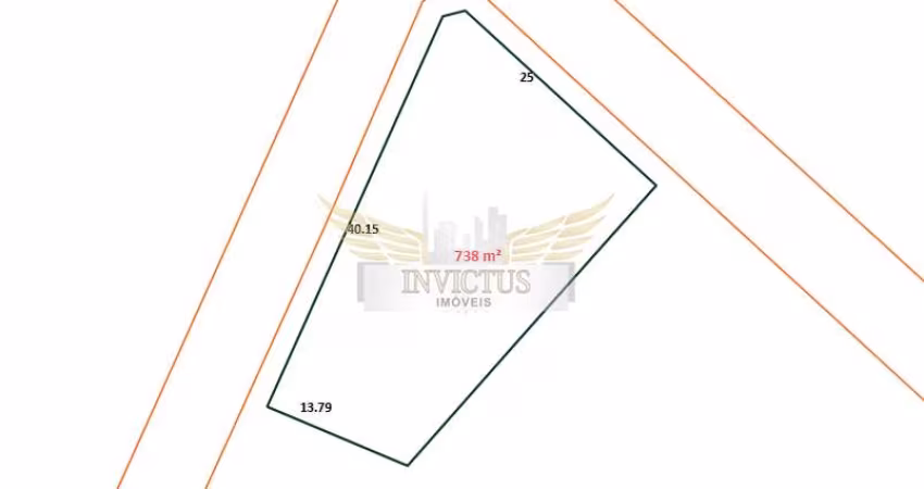 Terreno Comercial para Alugar, 738m² - Centro de Santo André/SP.