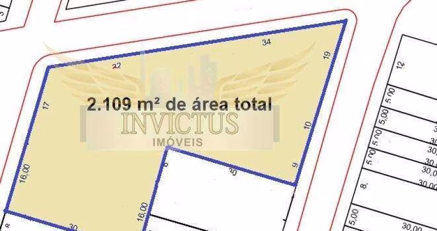 Terreno Residencial para Comprar, 2.109m² - Bairro Utinga, Santo André/SP.