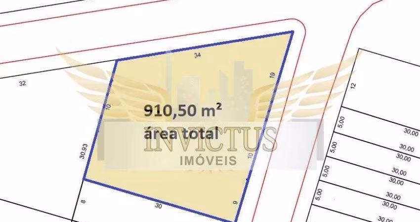 Terreno Comercial para Comprar, 910m² - Utinga, Santo André/SP.