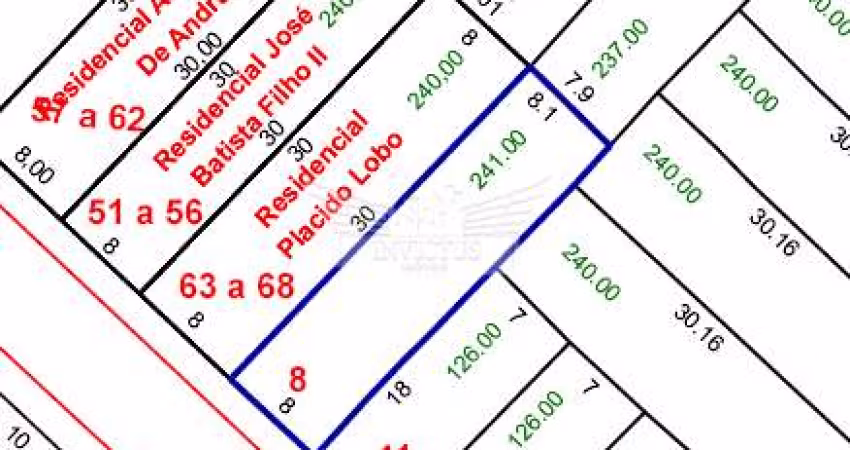 Terreno Residencial para Comprar, 240m² - Jardim Ocara, Santo André/SP.