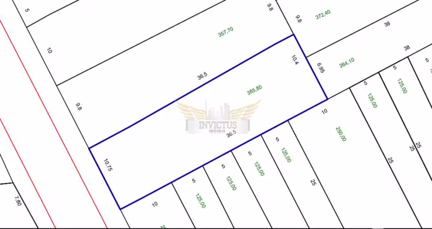 Terreno Comercial/Residencial para Comprar, 385m² - Vila Valparaíso, Santo André/SP.