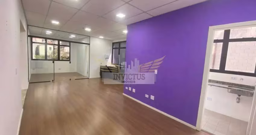 Sala comercial no edifício works empresarial center para alugar, 90m² - campestre, santo andré/sp.