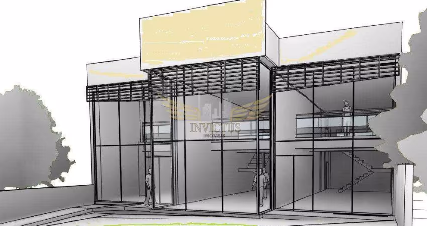 Salão Comercial para Alugar, 332m² - Vila Assunção, Santo André/SP.