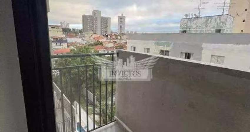Apartamento com 2 Dormitórios no Edifício Abaeté para Comprar, 37m² - Vila Valparaíso, Santo André/SP.