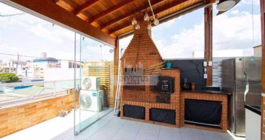 Cobertura sem Condomínio Mobiliada com 2 Quartos para Comprar, 90m² - Vila Scarpelli, Santo André/SP.