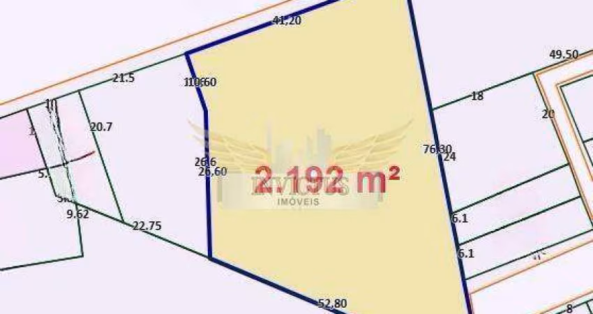 Terreno Comercial/Industrial para Comprar, 2.192m² - Casa Branca, Santo André/SP.