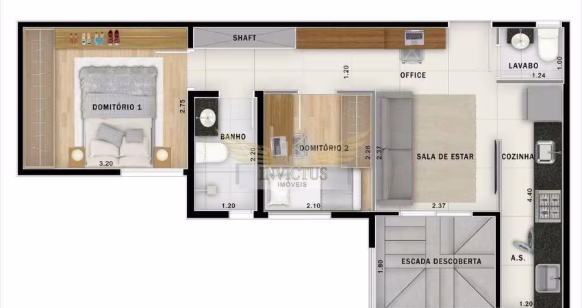 Cobertura Duplex com 2 Quartos no Move Jardim para Comprar, 101m² - Bairro Jardim, Santo André/SP.