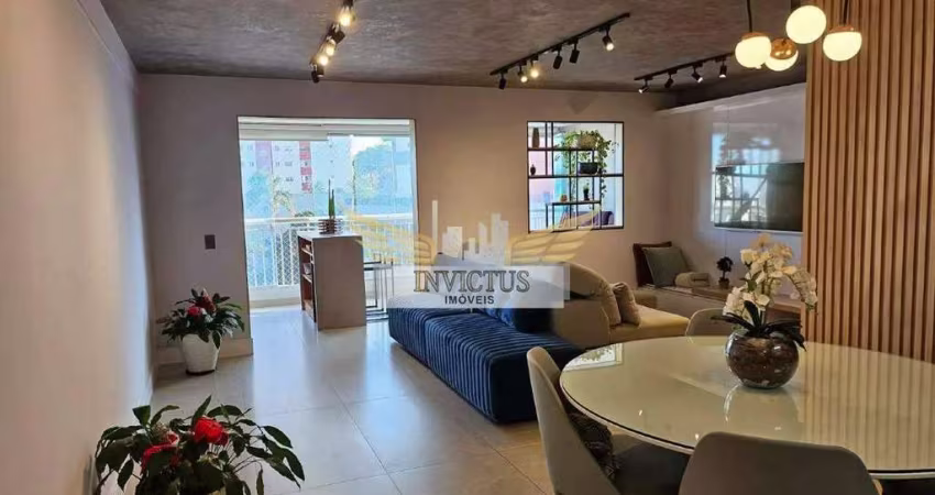 Apartamento Mobiliado com 3 Quartos no Condomínio Praça Jardim para Alugar, 115m² - Vila Valparaíso, Santo André/SP.