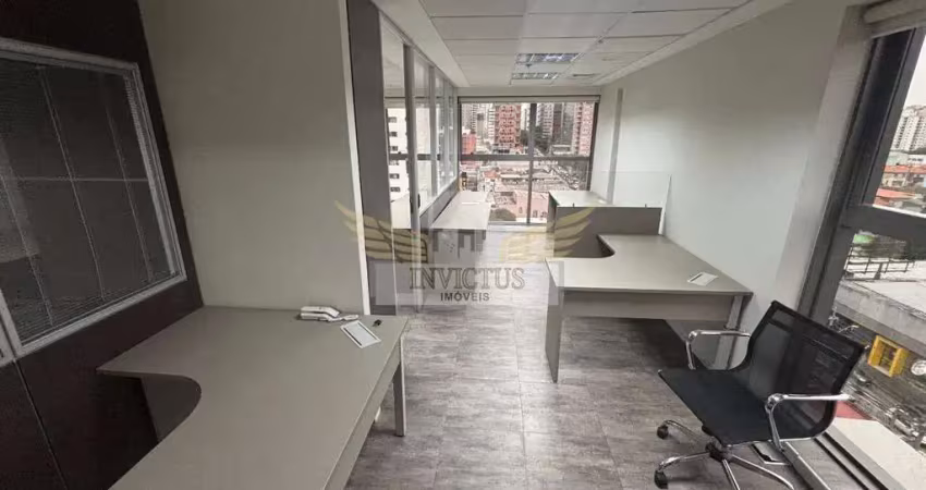 Sala no edifício comercial ateneo para alugar, 80m² - vila guiomar, santo andré/sp.