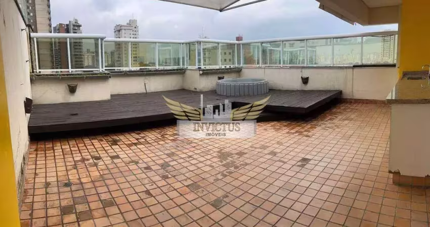 Cobertura com 3 suítes no condomínio dalga para alugar, 192m² - bairro jardim, santo andré/sp.