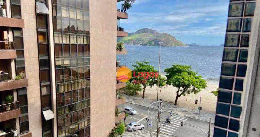 Apartamento vista lateral mar com 2 dormitórios à venda, 67 m² por r$ 549.000 - icaraí - niterói/rj
