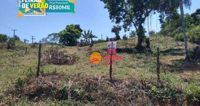 Terreno à venda, 504 m² por R$ 90.000,00 - Bambuí - Maricá/RJ