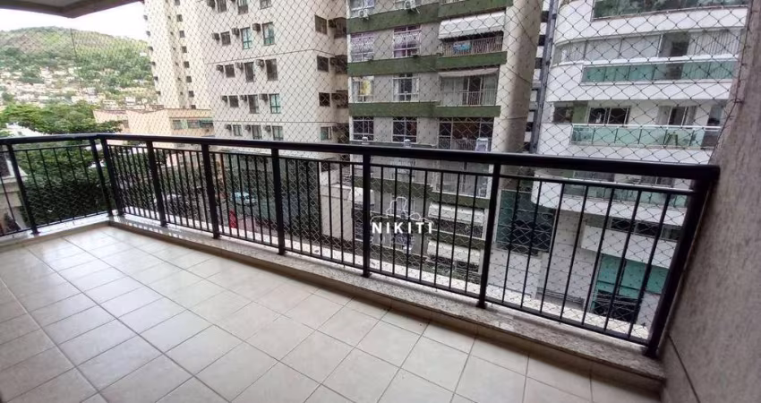 Apartamento de 2 quartos, suite,3° quarto reversível e dependências, varandão, vaga